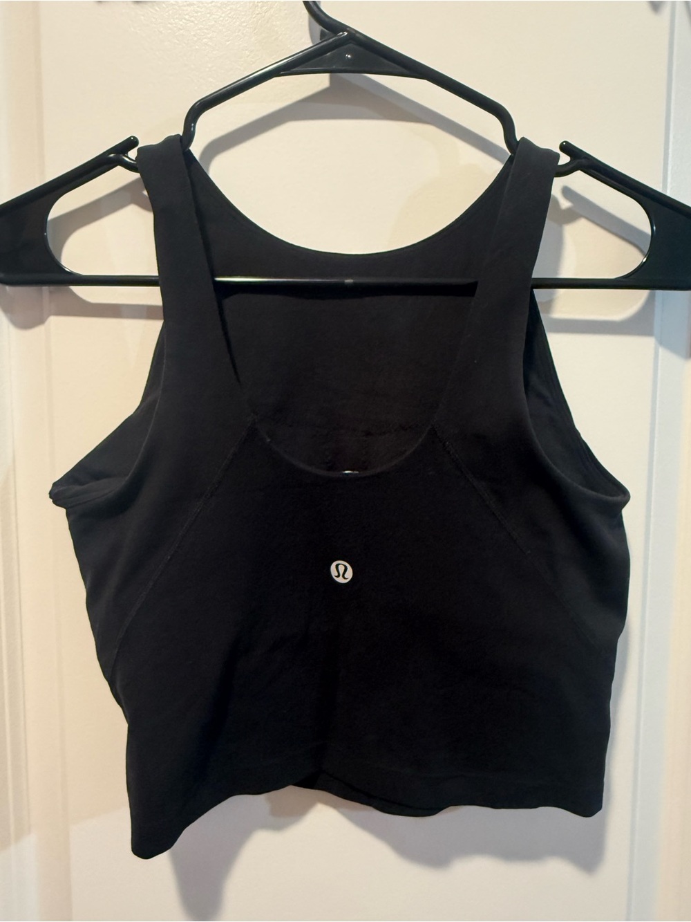 lululemon athletica Black Cropped Athletic Tank with removable padding
